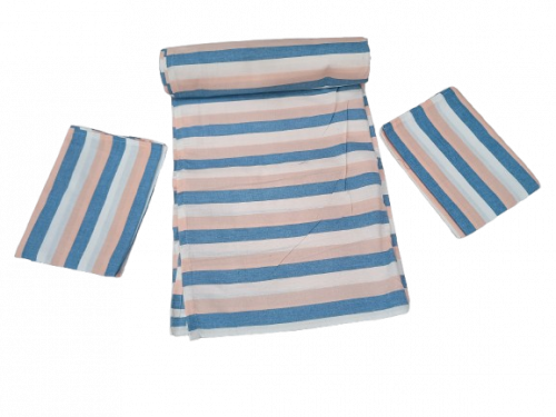 BEDSHEET STRIPE 90X108 2 PILLOW COVER