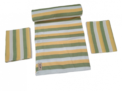 BEDSHEET STRIPE 90X108 2 PILLOW COVER
