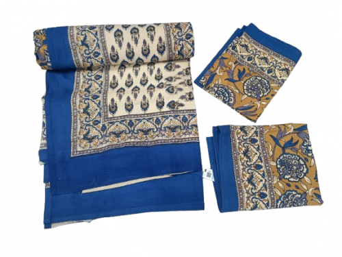 BEDSHEET JAIPUR PRINTED 90X108 2 PILLOW COVER