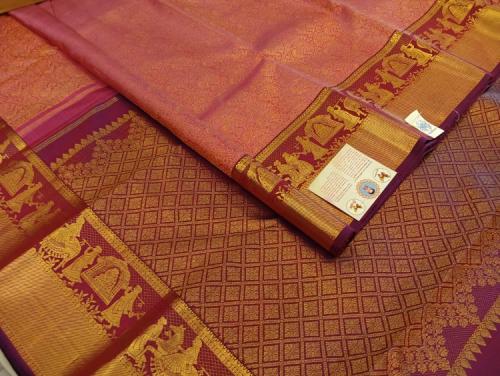 ARNI SILK HALF FINE ZARI SAREE WITH BLOUSE