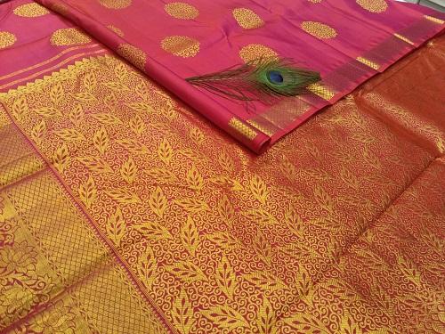 ARNI SILK HALF FINE ZARI SAREE WITH BLOUSE