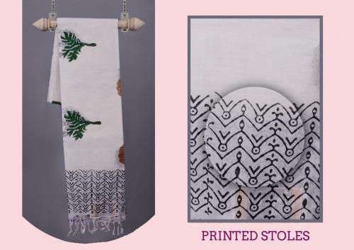 Hand-Block Printed Cotton Dupatta