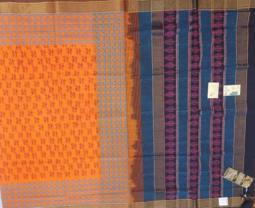 MANAMEDU BLOCK PRINTED SAREES WITH BLOUSE