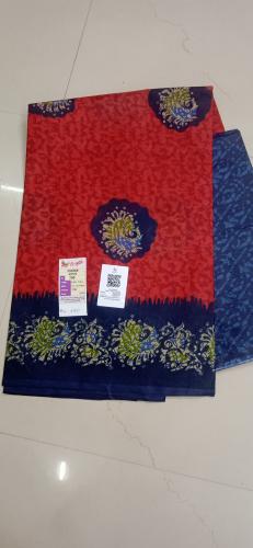 POWERLOOM PRINTED SAREES WITH BLOUSE