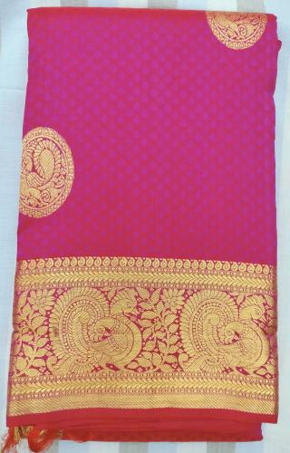 ARNI SILK HALF FINE ZARI SAREE WITH BLOUSE