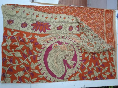 KALAMKARI PRINTED COTTON SAREE