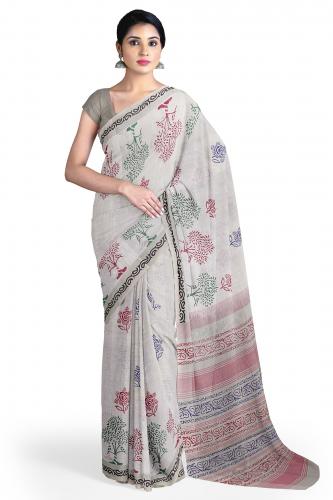 SALEM BLOCK PRINT COTTON SAREES