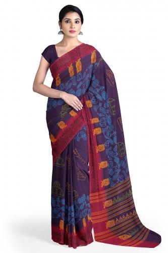 SALEM BLOCK PRINT COTTON SAREES