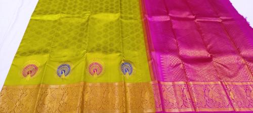 ARNI SILK HALF FINE ZARI SAREE WITH BLOUSE