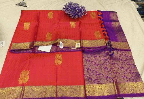 ARNI SILK HALF FINE ZARI SAREE WITH BLOUSE