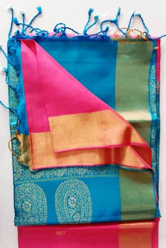 SOFT SILK SAREE WITH BLOUSE