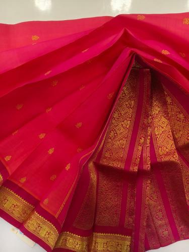 THIRUBHUVANAM HF ZARI SILK SAREE 550 MTS