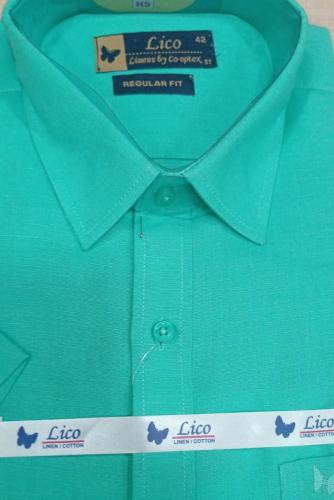 PL COTTONX LINEN DYED READYMADE SHIRT 42 HS