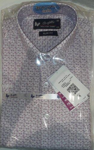Polyester Cotton Plain Printed Slim Fit Shirts 40s CPx40s CP60 Cotton40 Polyester38 Hs