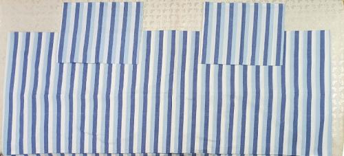 BEDSHEET STRIPE 90X108 2 PILLOW COVER