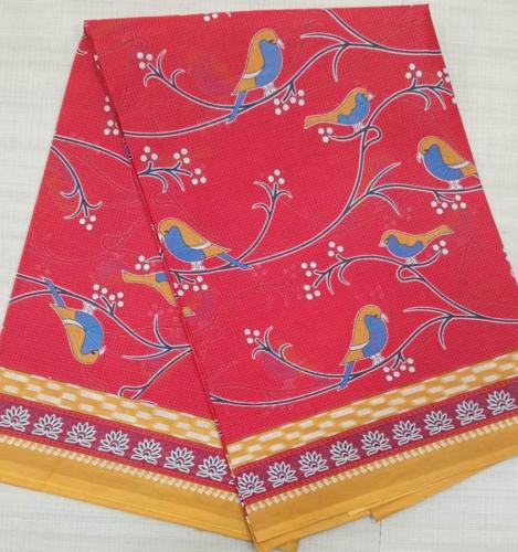 60s PRINTED COTTON SAREE