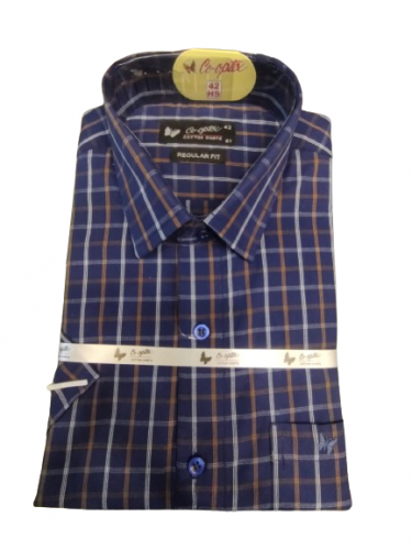 PL COTTON STRIPE CHECK SHIRTS 42 HS