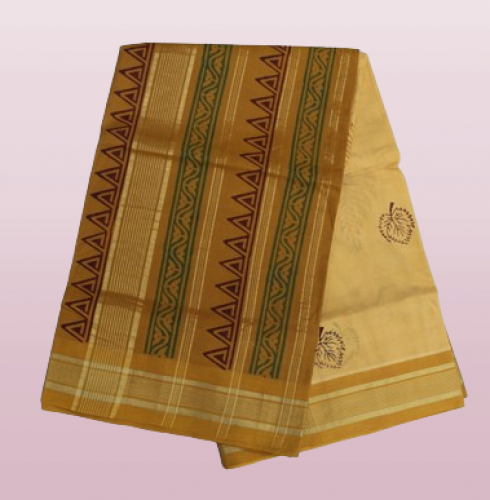 MANAMEDU BLOCK PRINTED SAREES WITH BLOUSE