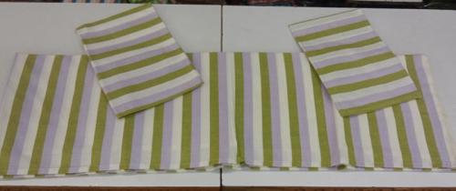 BEDSHEET STRIPE 90X108 2 PILLOW COVER