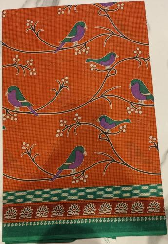 60s PRINTED COTTON SAREE