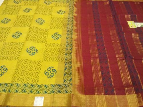 MANAMEDU BLOCK PRINTED SAREES WITH BLOUSE