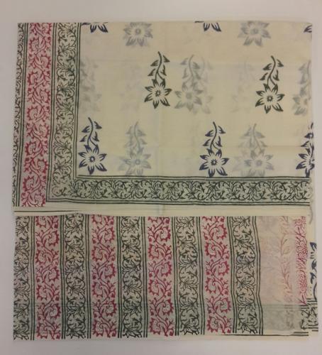 MANAMEDU BLOCK PRINTED SAREES WITH BLOUSE