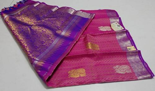 ARNI SILK HALF FINE ZARI SAREE WITH BLOUSE