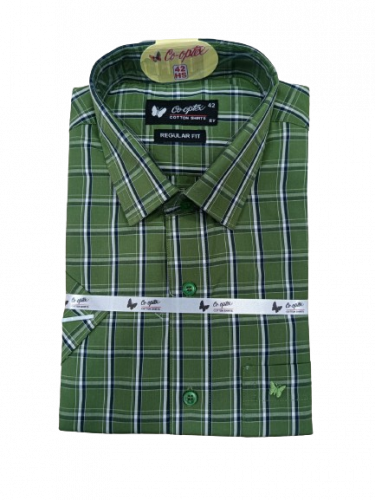 PL COTTON STRIPE CHECK SHIRTS 42 HS