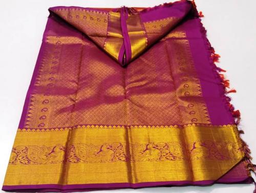 ARNI SILK HALF FINE ZARI SAREE WITH BLOUSE