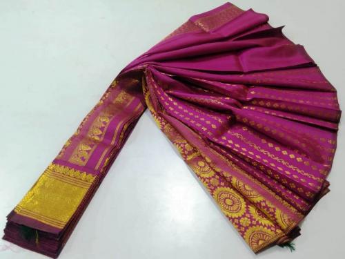 THIRUBHUVANAM HF ZARI SILK SAREE 550 MTS