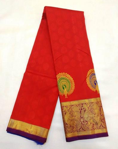 ARNI SILK HALF FINE ZARI SAREE WITH BLOUSE