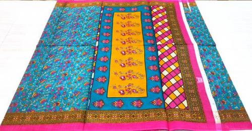 POWERLOOM PRINTED SAREES WITH BLOUSE