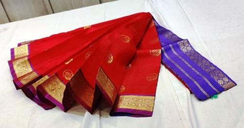 THIRUBHUVANAM HF ZARI SILK SAREE 550 MTS