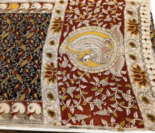 KALAMKARI PRINTED COTTON SAREE