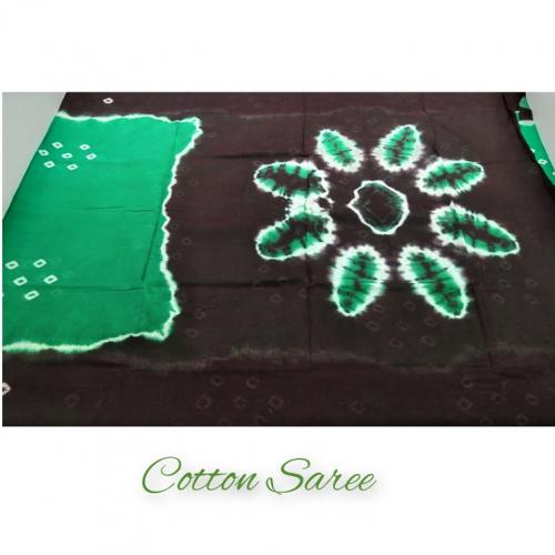 PL COTTON SAREES WITH WAX DOT PRINT DESIGNS