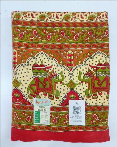BEDSHEET JAIPUR PRINTED 90X108 2 PILLOW COVER