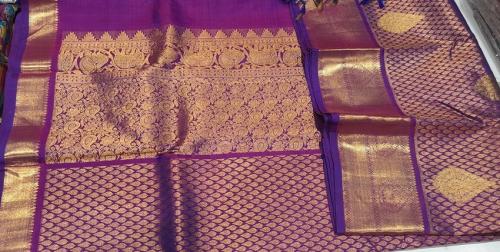 ARNI SILK HALF FINE ZARI SAREE WITH BLOUSE