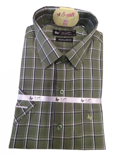 PL COTTON STRIPE CHECK SHIRTS 40 HS