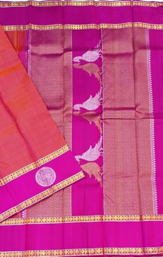 ARNI SILK HALF FINE ZARI SAREE WITH BLOUSE