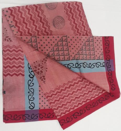 MANAMEDU BLOCK PRINTED SAREES WITH BLOUSE