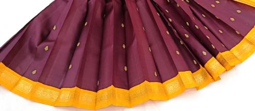 THIRUBHUVANAM HF ZARI SILK SAREE 550 MTS