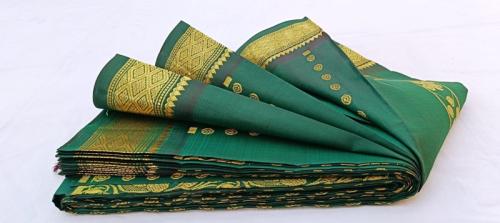 THIRUBHUVANAM HF ZARI SILK SAREE 550 MTS