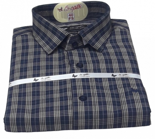 PL COTTON STRIPE CHECK SHIRTS 40 FS