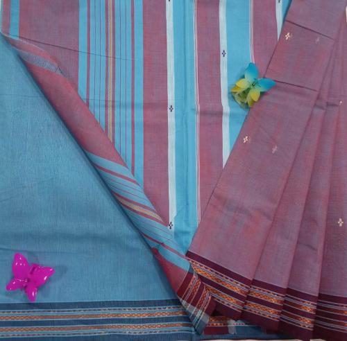 SAREES THANJAVUR SLUB WITH BLOUSE