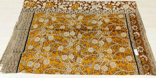 KALAMKARI PRINTED COTTON SAREE