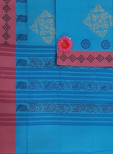 SALEM BLOCK PRINT COTTON SAREES