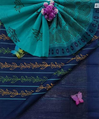 SALEM BLOCK PRINT COTTON SAREES