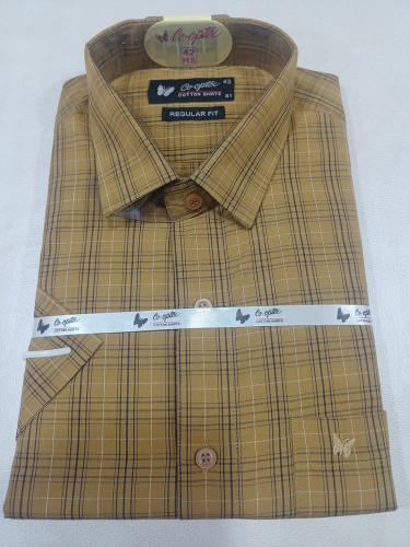 PL COTTON STRIPE CHECK SHIRTS 42 HS