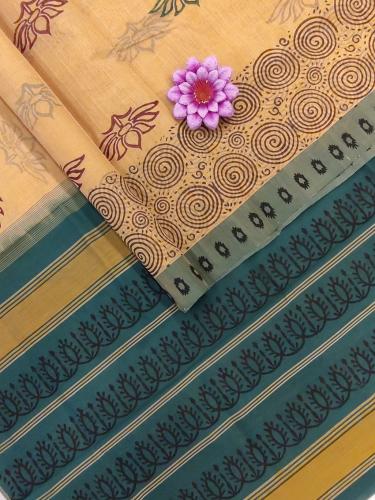 SALEM BLOCK PRINT COTTON SAREES