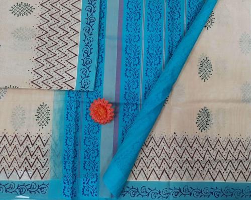 SALEM BLOCK PRINT COTTON SAREES